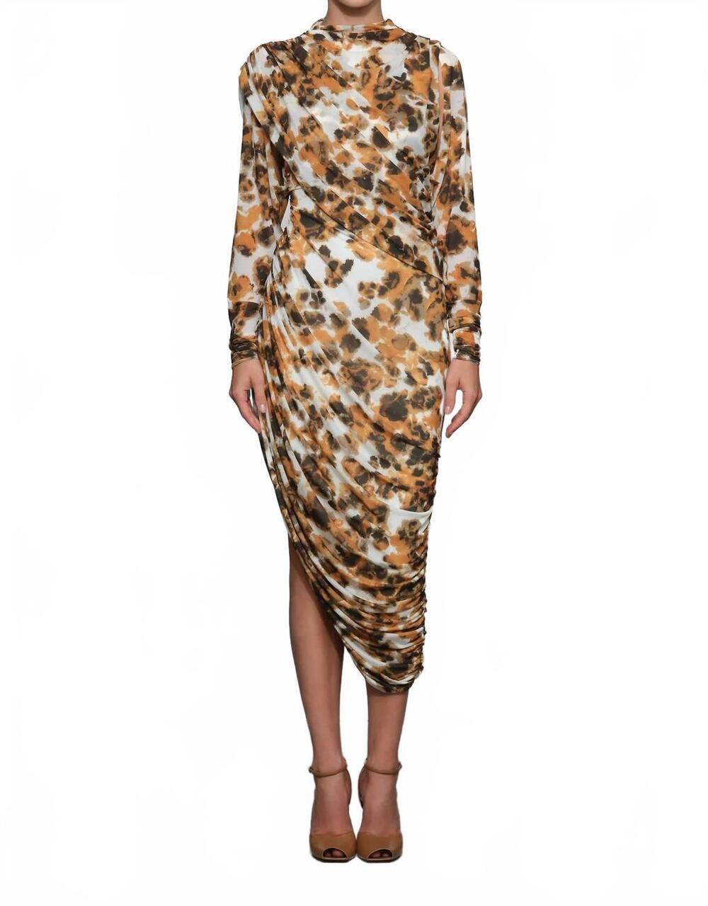 NEW ET OCHS lucien floral midi dress in multicolor